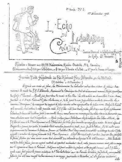 Une page d’archive de L’Écho du Labrador