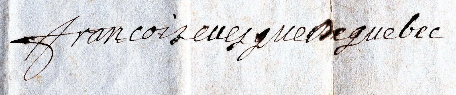 Signature de saint François de Laval